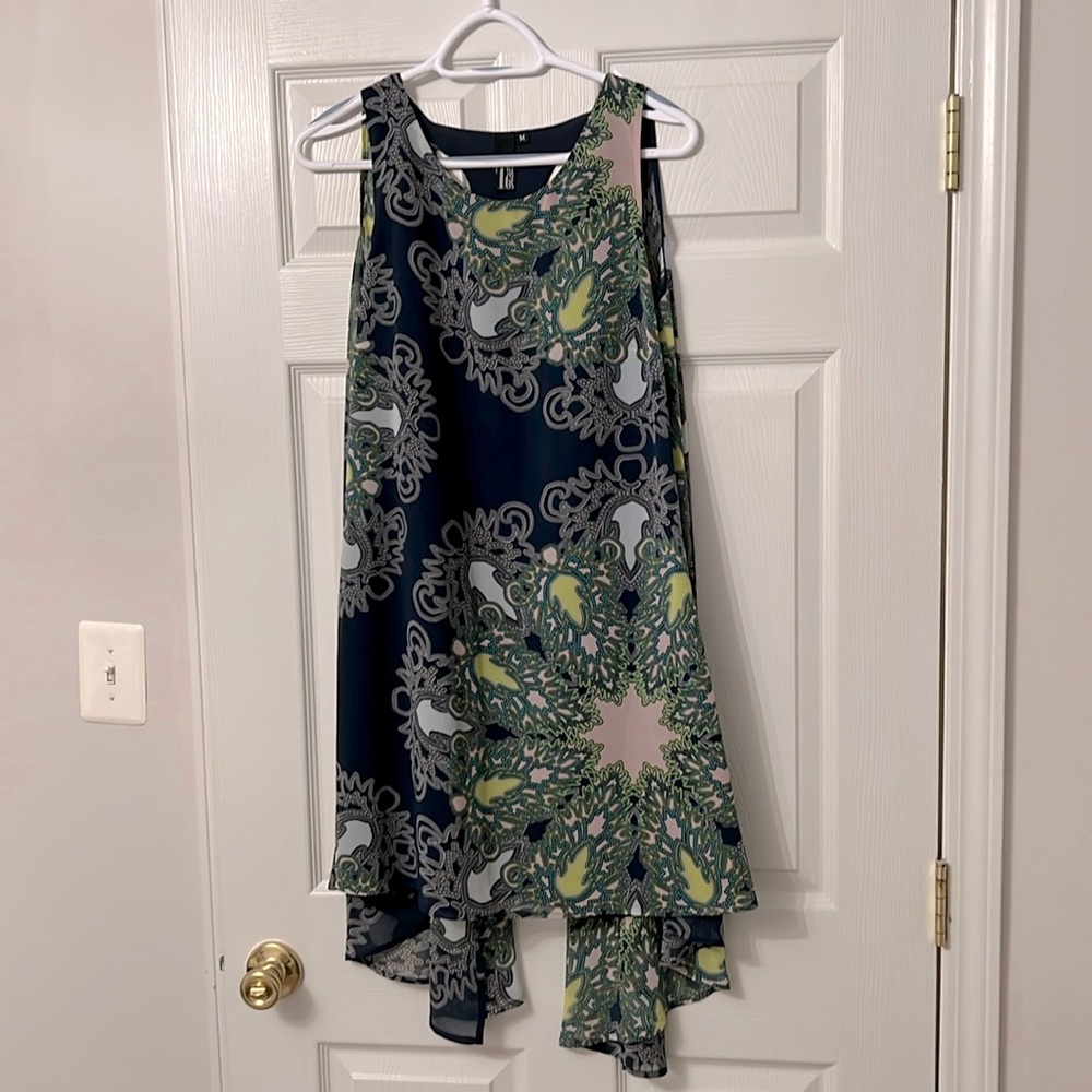 Like New Anthropologie Paisley dress Size Medium blue